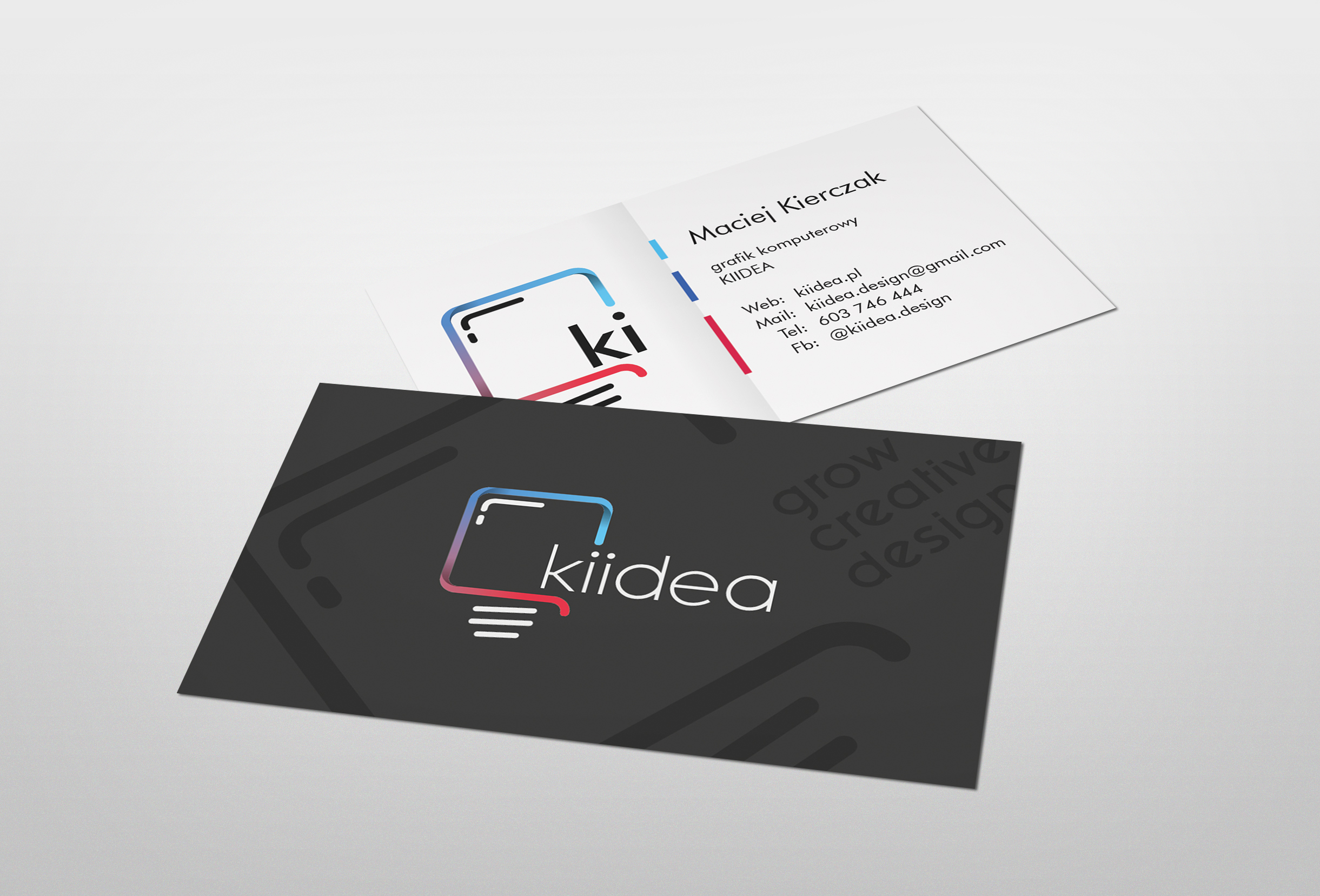 Projekt wizytówki Kiidea